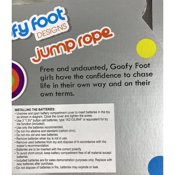 Goofy Foot Light-Up LED 7 ft Jump Rope Kids Fitness Suction Cup Handles Assorted - Picture 4 of 11